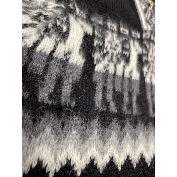 Kactus Artesanias Hooded Alpaca Knitted Pullover Tasseled Front Pocket One Size - Picture 9 of 10